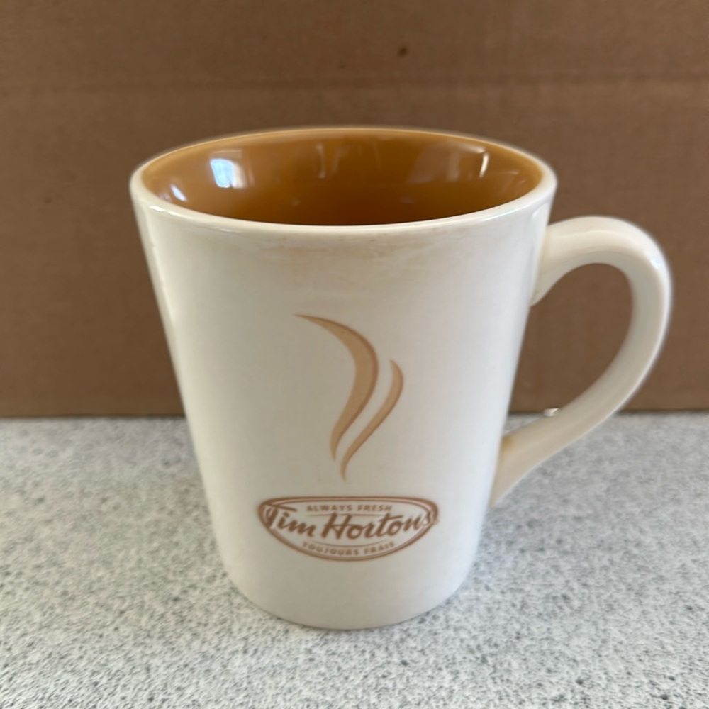 Tim Hortons Coffee Mug Gold colored inner Limited Edition 2006 N. 006